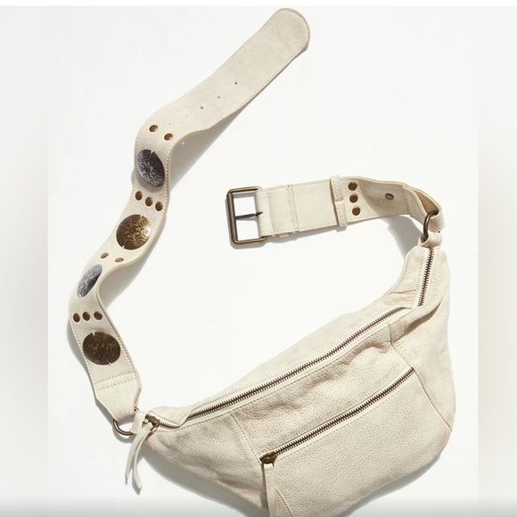 Final Markdown NWT free people distressed white wilder sling bag $98 - Picture 2 of 4
